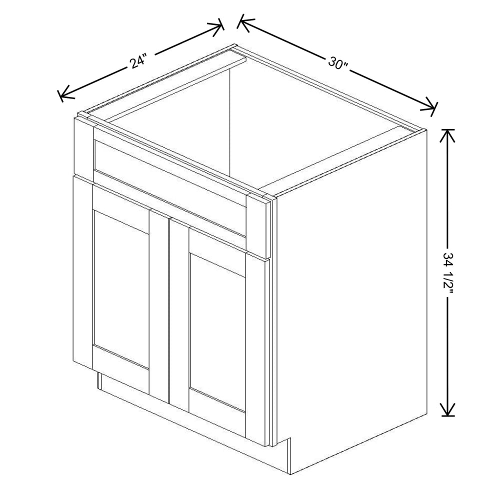 Fabuwood Allure Fusion Kona 30" W X 34 1/2" H X 24" D Double Door Sink Base Cabinet
